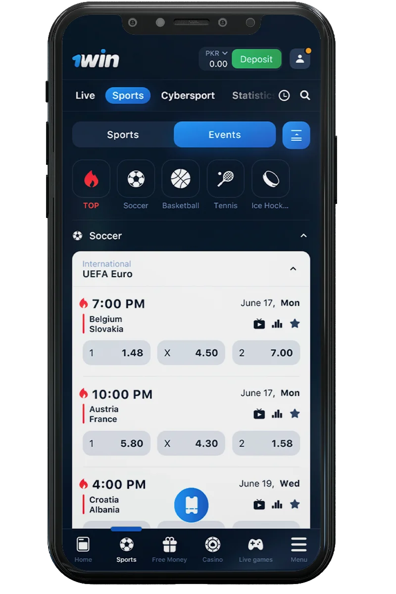 Sample coupon in sports betting