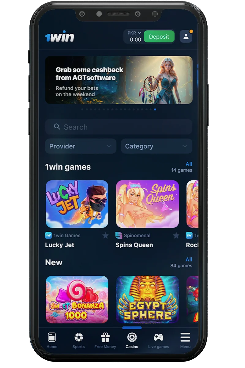 All casino games section